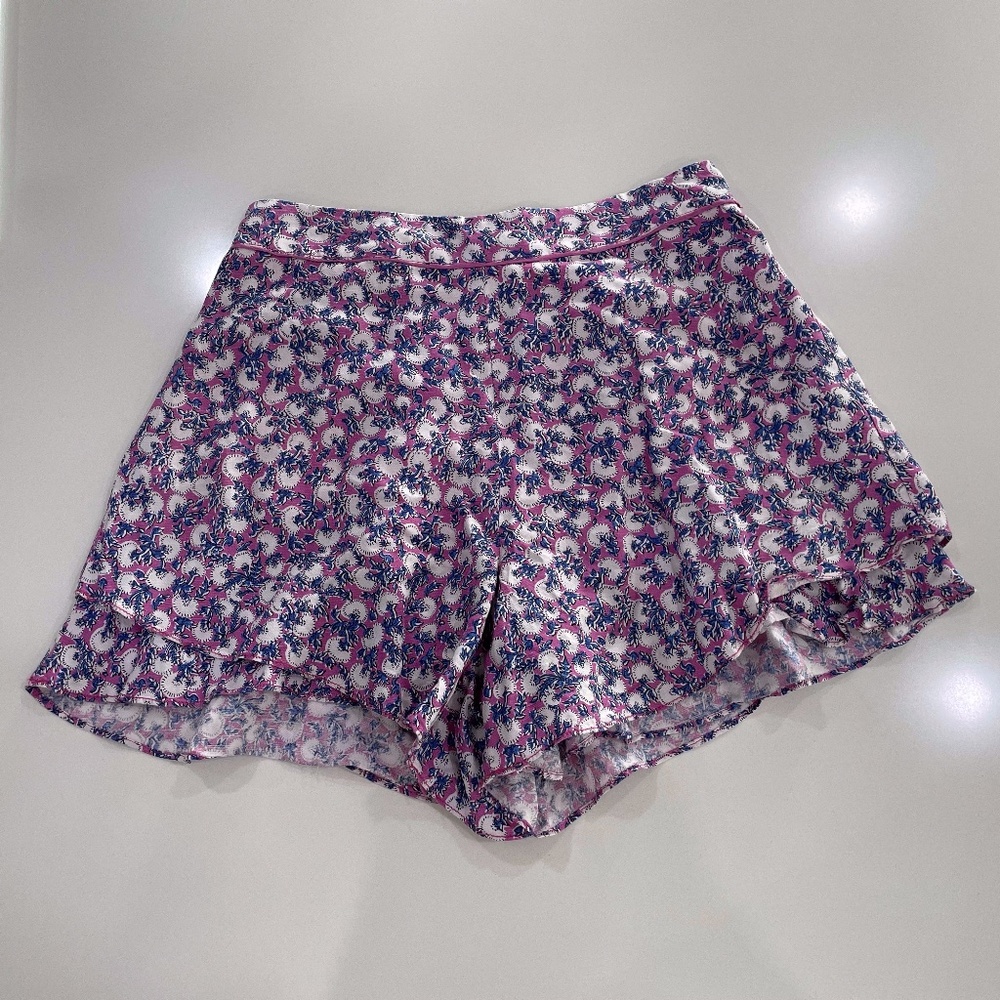 Anthropologie Purple Floral Shorts Small